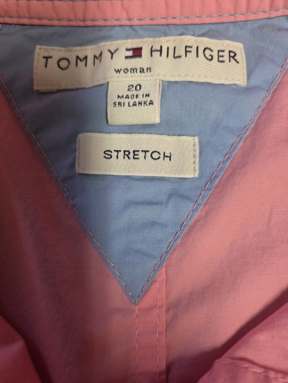 Tommy Hilfiger Sleeveless Button-Down Shirt in Pink Size 20 - Picture 6 of 9